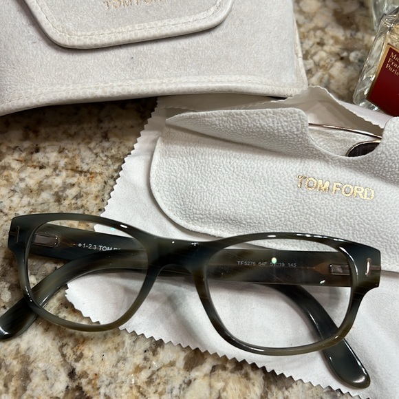 TOM FORD Green Tortoise Clip on Sunglasses with case TF 5276 64F - Picture 9 of 15